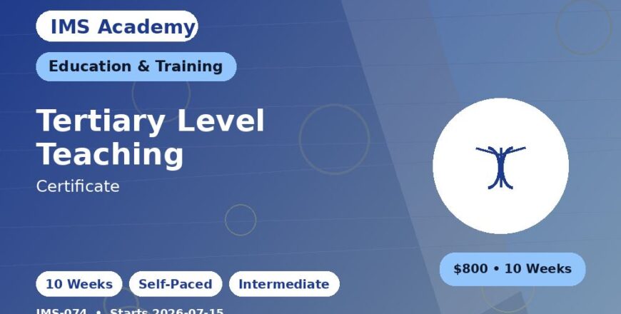 Certificate - Tertiary Level Teaching