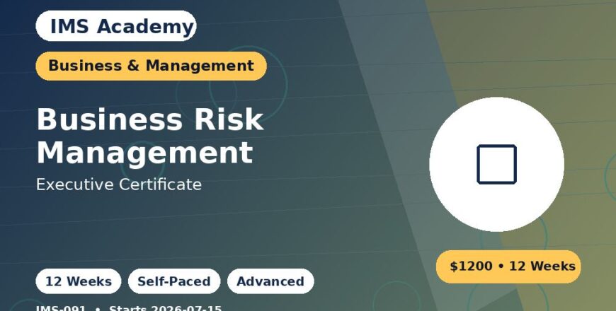 Executive Certificate - Business Risk Management