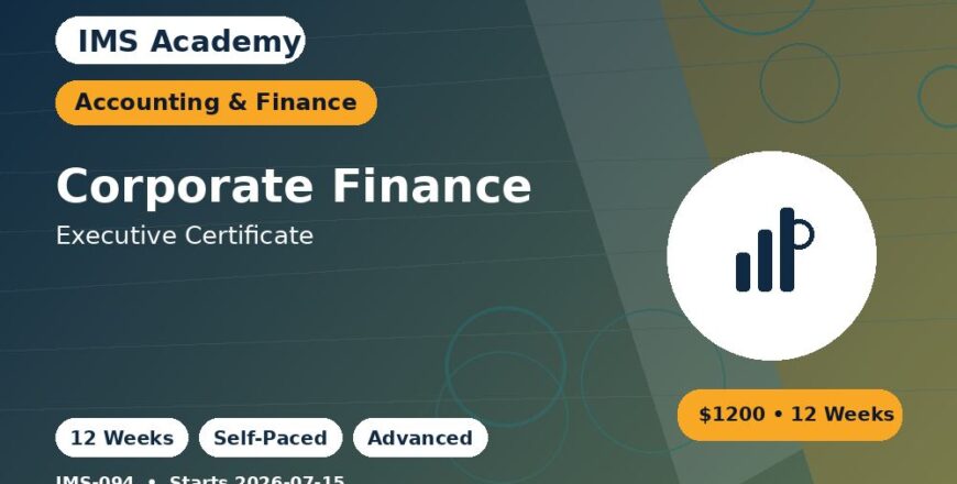 Executive Certificate - Corporate Finance