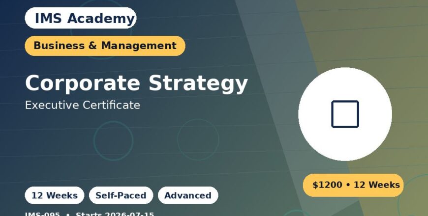 Executive Certificate - Corporate Strategy