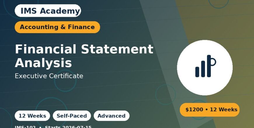 Executive Certificate - Financial Statement Analysis