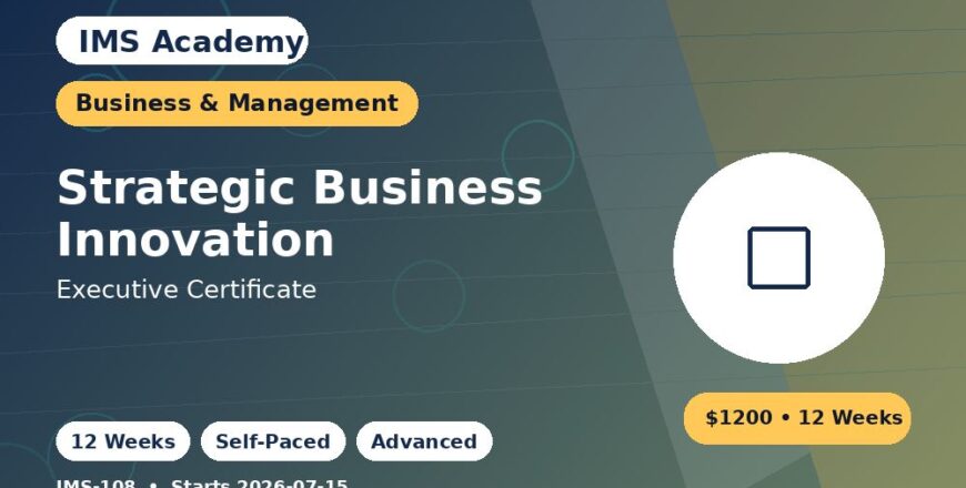 Executive Certificate - Strategic Business Innovation