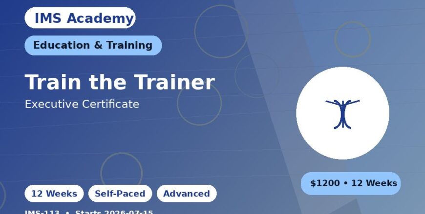 Executive Certificate - Train the Trainer